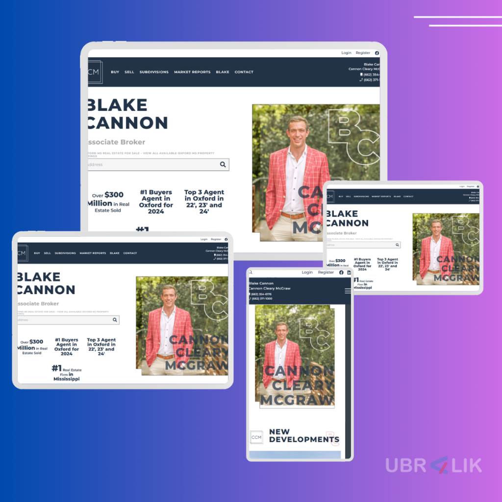 Modern Property Sale Website for Oxford MS Homes – A Seamless Real Estate Experience