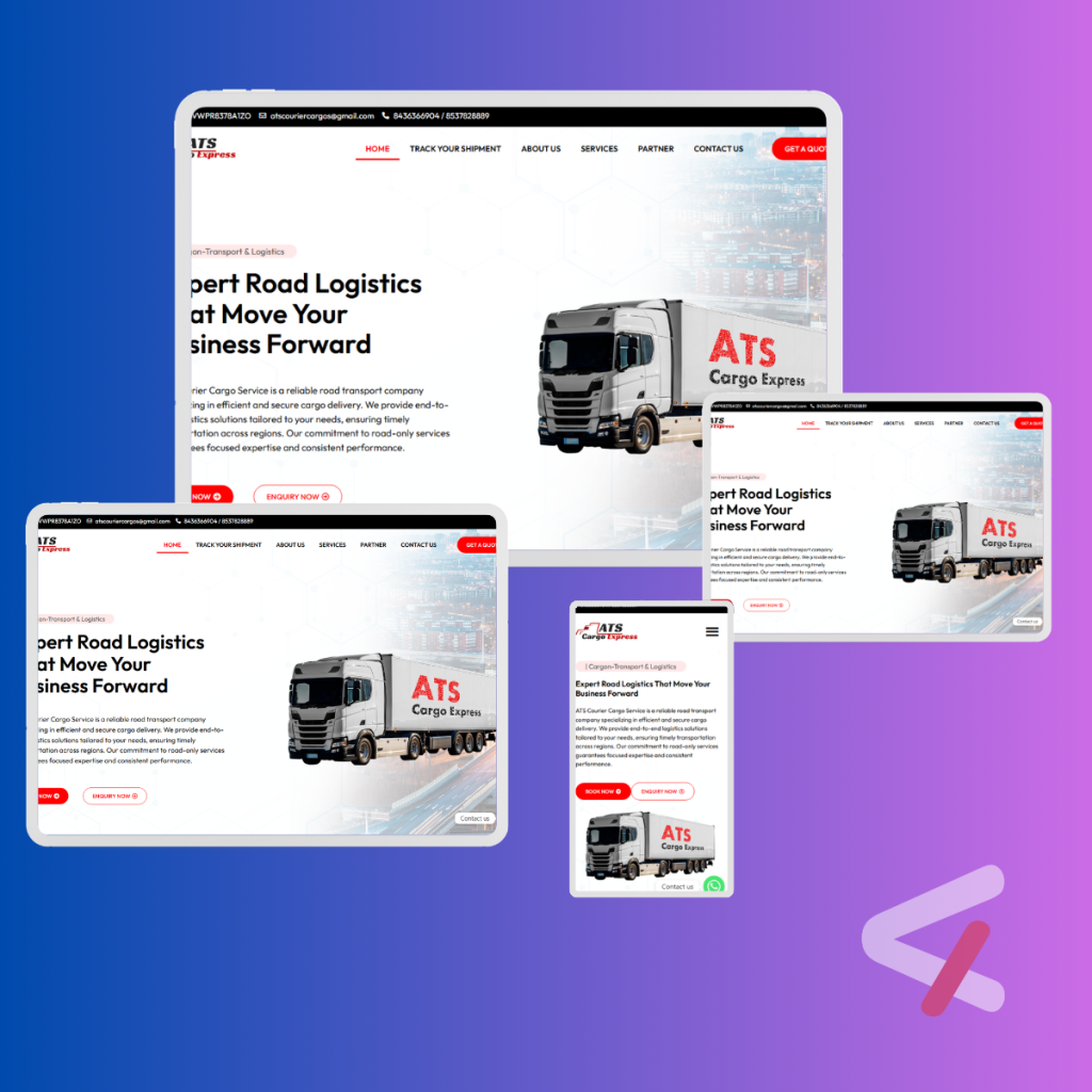 Logistics WordPress Website for ATS Cargo Express Elementor & Responsive Design