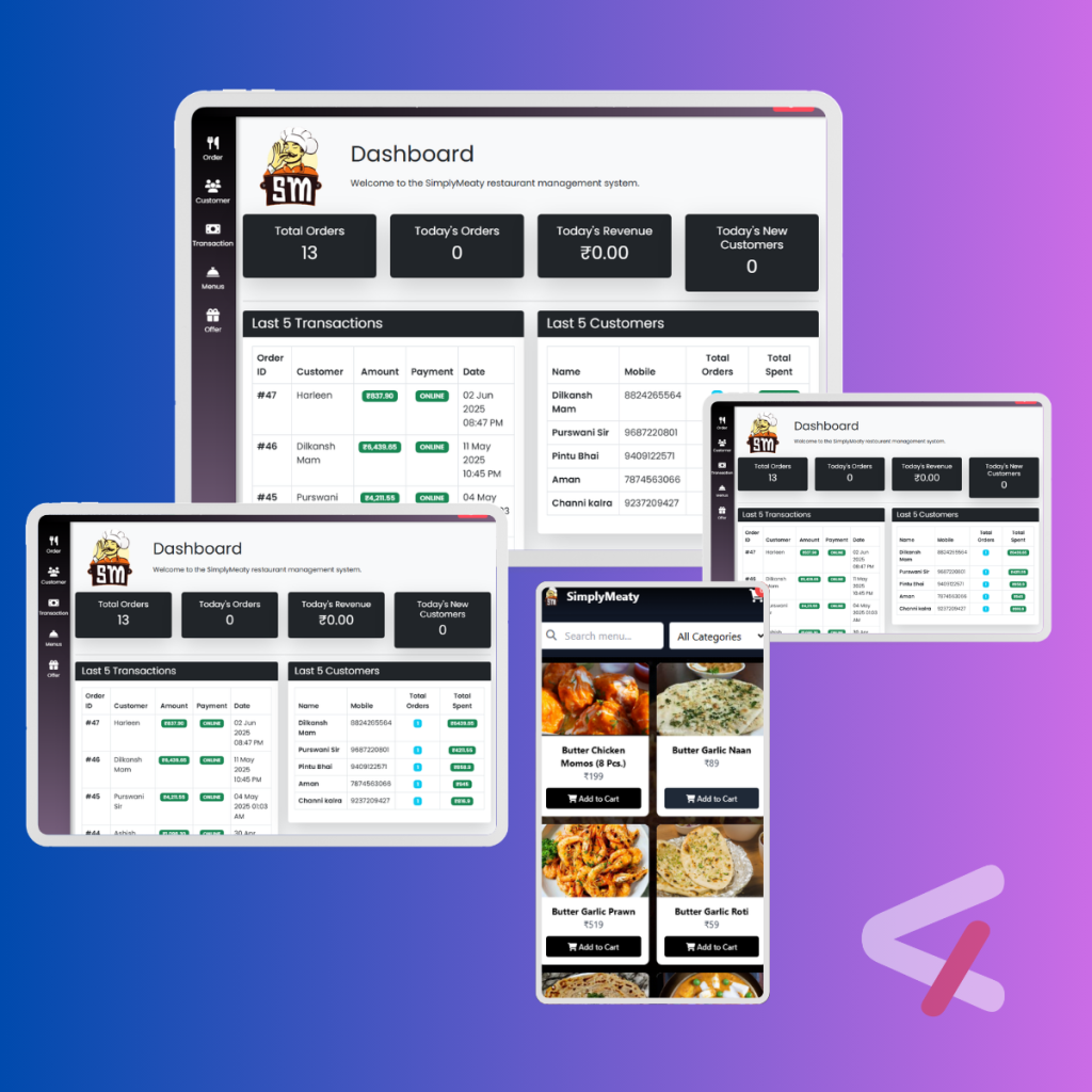 Restaurant Management Software Website